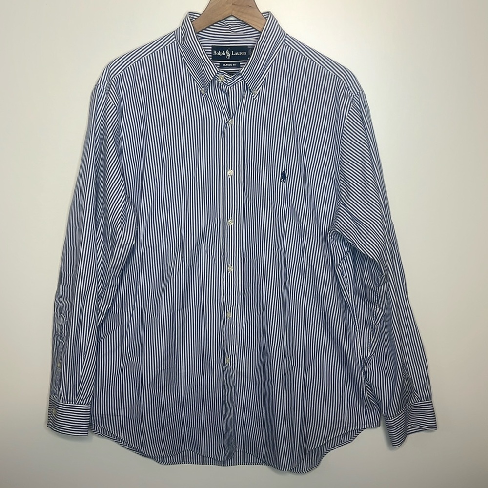 Ralph Lauren striped button down classic fit long sleeve